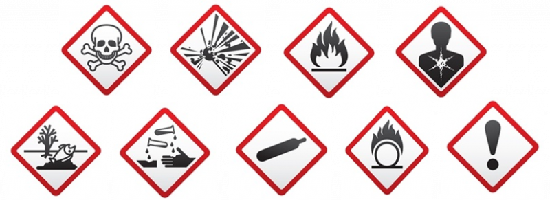 Nine Hazardous Waste Symbols