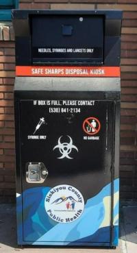Safe sharps disposal kiosk