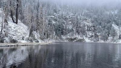 Hidden Lake in Winter by Diane Olson