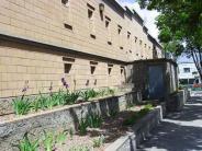 East Wall of Jail with Flowers